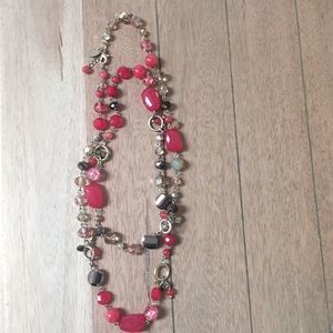 Fun multicolored stone & gold necklace